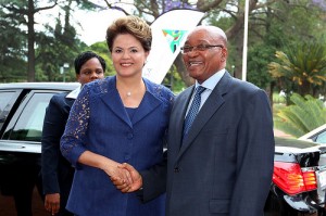 President Dilma Rousseff and South African president Jacob Zuma. Courtesy of Brazilian Foreign Ministry