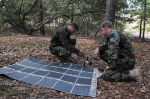 Soldiers with Solar Panel