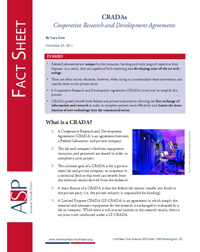 FACT SHEET: CRADAs - Cooperative Research And Development Agreements ...